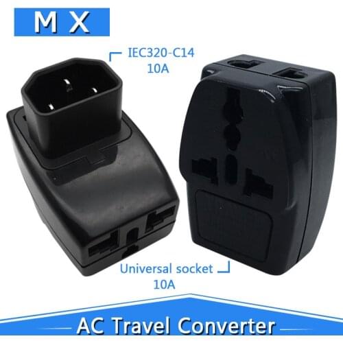10A 250V IEC320-C14 universal socket power adapter PDU / UPS / AC server plug power adapter plug converter