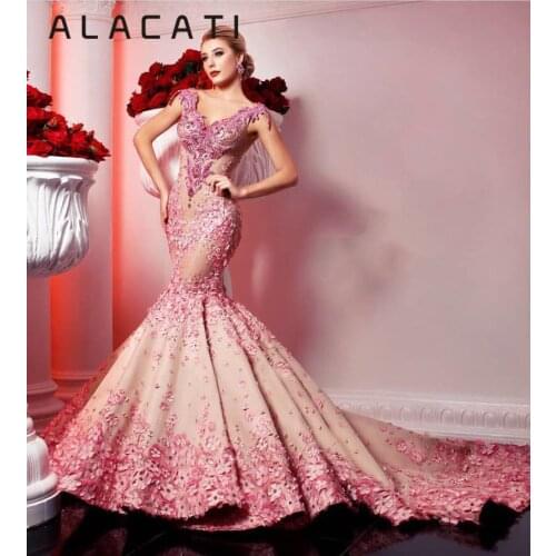 Haute Couture 2019 Bridal Wedding Colors Fishtail Trailing Wedding Dress Show Beauty Dresses Export Dubai