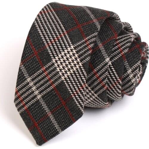 High Quality Men Japanese Style Tie Brand New Fashion Formal Ties For Men Business Work Necktie Classical Plaid Cotton Neck Tie