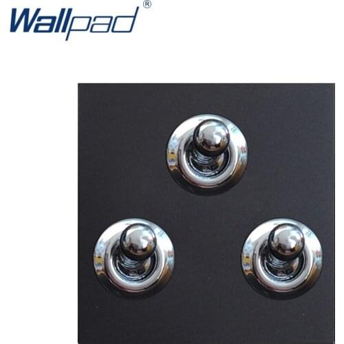 Wallpad 3 Gang 1 Way 2 Way Switch Function Key For Wall Toggle Switch White And Black Plastic Module Only