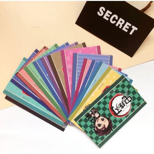 18pcs/set Anime Demon Slayer: Kimetsu No Yaiba Kamado Tanjirou Postcard Post Cards Artbook Card Gift
