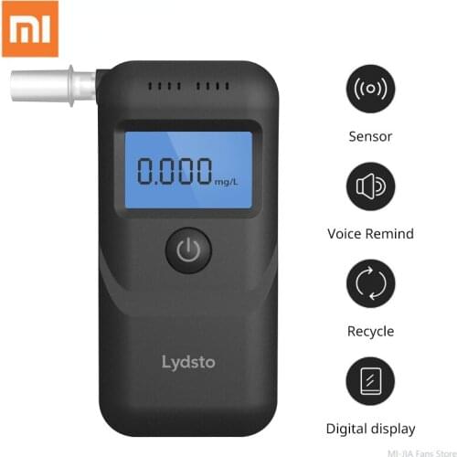Xiaomi Lydsto Alcohol Tester Handheld Digital Alcohol Breath Tester Breathalyzer Analyzer LCD Display Mini Blowing Tester