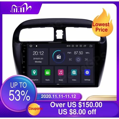 Car DVD Player for Mitsubishi Mirage 2012-2016 Touchscreen Multimedia Radio Android 10.0 Car Stereo GPS Navigation Bluetooth OBD