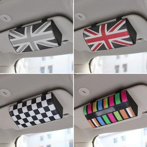 Car Sun Visor Glasses Case Clip Sunglasses Storage Box For MINI COOPER F54 F55 F56 F60 R55 R56 R60 Accessories Styling Organize