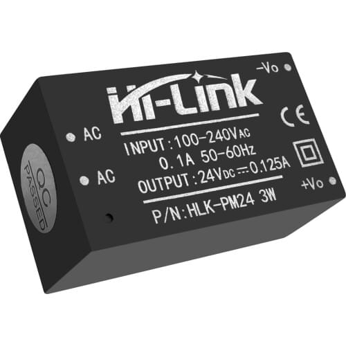 Free shipping 10 pcs Hi-Link 220V to 24V 3W mini power supply module intelligent household switching mode ac dc converter