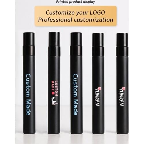 Wholesale 100pieces/Lot 10ML Portable Black Matte UV Glass Refillable Perfume Bottle With Aluminum Atomizer Empty Parfum Case