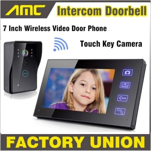 7" Wireless Video Door Phone Doorbell Intercom with Touch Key night vision Camera home video intercom system video interphone