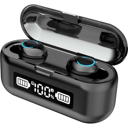 F9-43 TWS Bluetooth 5.0 Wireless Touch in-Ear Earphone LED Display Screen CVC8.0 DSP Noise Reduction Headset for Gaming Sports