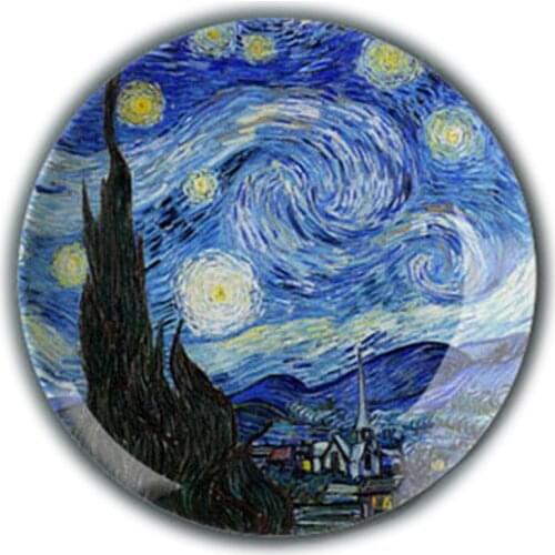 6-Inch Van Gogh oil painting decorative plates hanging walls European living room background wall hanging Ceramic Plate