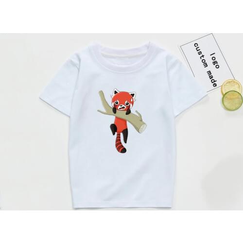 Red Panda Print Kids Tshirt Boy Girl T Shirt for Children Toddler Girls Clothes Kawaii Baby Clothing Funny Top Harajuku Tshirt