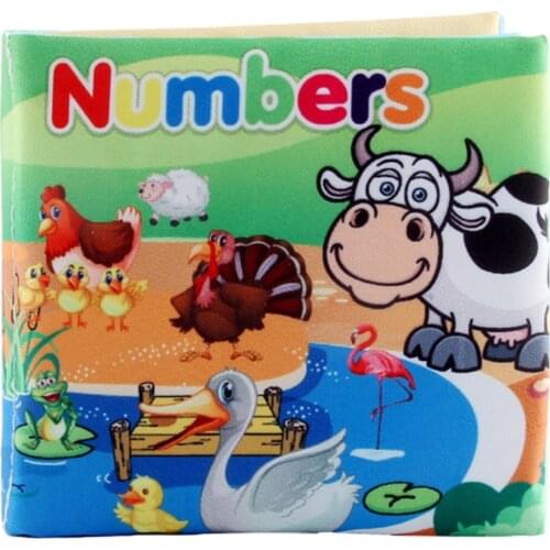 Baby Soft Cloth Book Rustle Sound Know the number Early Education Infant Books Newborn Baby Quiet Book Stroller Rattle Toys