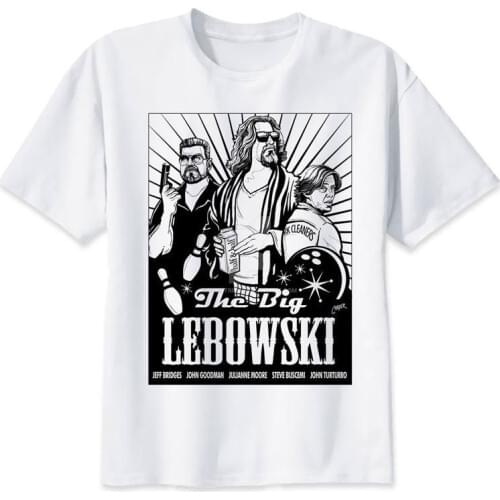 The big lebowski dude T shirt men t shirt fashion t-shirt O Neck white TShirts For man Top Tees M8063