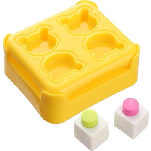 Mini Bear Rice Ball Mold DIY Cute Kitchen Sushi Embossing Creative Cartoon Mini Bento Baking Tool