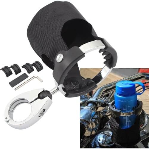 Motorcycle Accessories Drink Cup Holder Water Beverage Holder Bottle Rotatable Support For Harley Honda 22-35mm Handlebars
