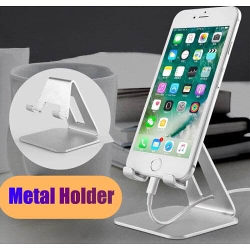 Aluminium Alloy Desktop Tablet Stand Mobile Phone Holder Mount Bracket for iPhone iPad Samsung Xiaomi Anti-skid Mobile Cradle