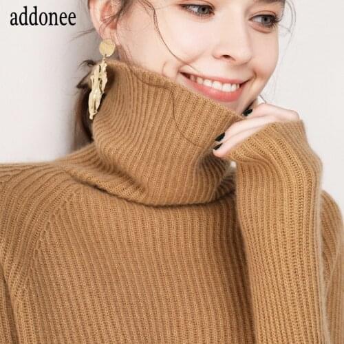 Very Thick Sweater High Quality Spring Autumn Winter Women Turtleneck Pullover Female Cashmere Sweater Warm Loose Casual Elastic