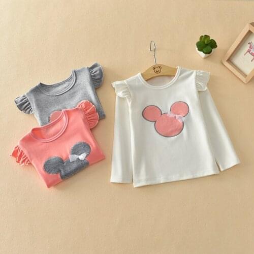 Autumn Girl Cartoon Long Sleeve Tshirt children girls spring t-shirt kids clothing