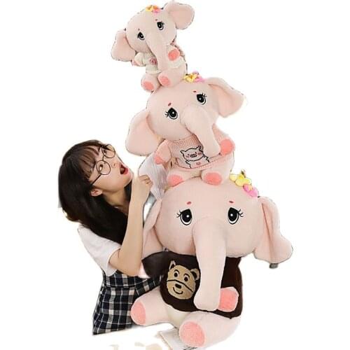 Cute plush toys gifts Sakura little cute elephant dressing fashion elephant multi-size pillow doll gift essential furniture deco