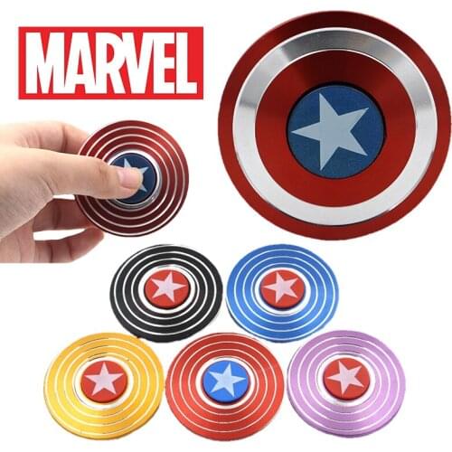 Disney Marvel Fidget Spinner Captain America Fast Bearing Spiderman Finger Hand Spinner Gyro Rotation Anti Stress Aluminum Alloy