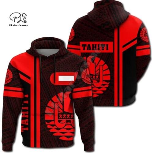 NewFashion French Polynesia Art Tahiti Country Flag Tribal Culture Retro Tracksuit 3DPrint Men/Women Autumn Colorful Hoodies D9