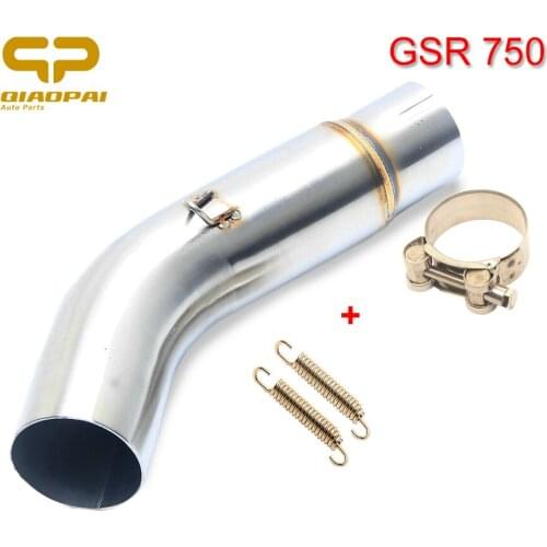 Motorcycle Exhaust Middle Tube Muffler 51mm Clamp Spring Slip On Link Pipe 2011-2018 For Suzuki Gsx-s 750 GSR750 GSR 750 Exhaust