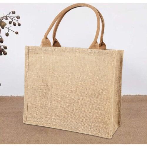 Women Casual Large Capacity Linen Tote Ladies Shopping Bags Summer Beach Travel Handbags Female Solid Color Simple Shoulder Bags