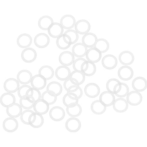 Uxcell Hot Sale 50Pcs 10mm x 1.5mm Rubber O-rings NBR Heat Resistant Sealing Ring Grommets White Non-toxic Oil Resistant