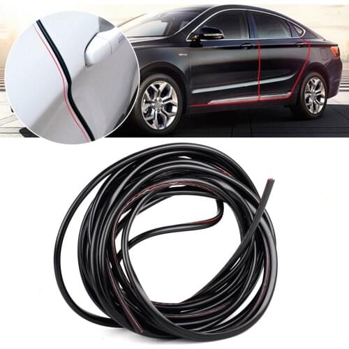 DWCX Black Car Door Edge Guard Scratch Strip Protector Car Styling Cover Trim Molding For VW Audi BMW Ford Mazda Hyundai