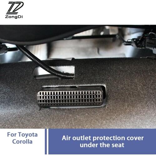 ZD 2pcs For 2014-2017 2018 Toyota Corolla Accessories car seat air conditioner air outlet protective cover sticker