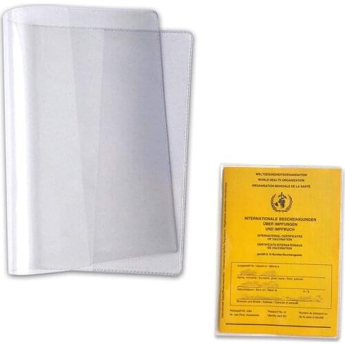 2/4pcs Waterproof Travel Passport Holder Cover Transparent Pvc Id Card Vaccination Certificate Protective Case