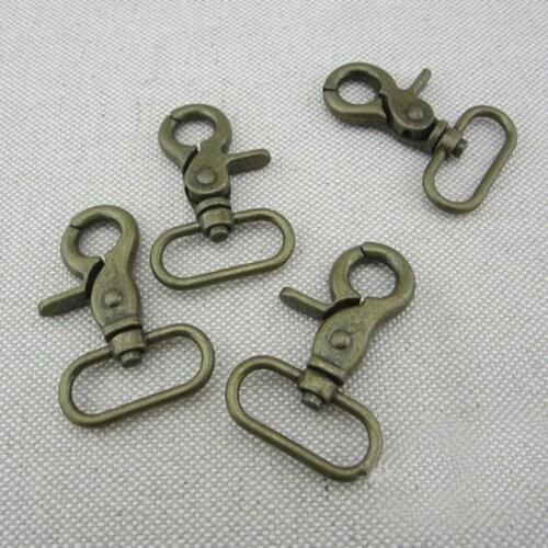 30 pcs Purse Hardware Antique Brass Color Snap Hook for 3.2cm wide strap