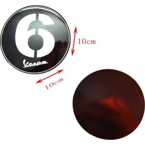 3D Motorcycle Fairing Decal number 6 Made In Sticker For Vespa GTS GTV LX Sprint Primavera 50 125 150 250 300 300ie