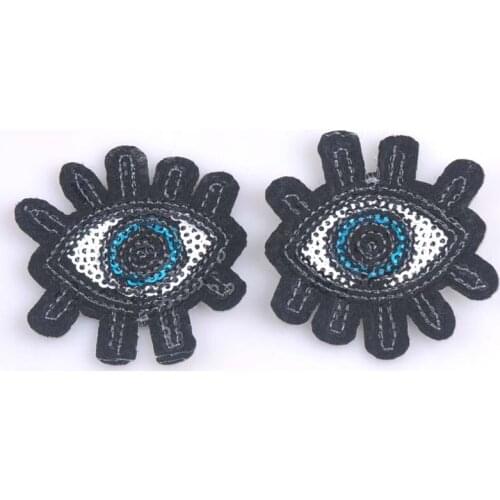 5pcs Eye eyeball tattoo wicca occult goth punk retro applique iron-on patch 5.4x5.6cm cp1093