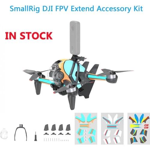 Smallrig DJI FPV Aerodynamics Accessory Kit Gimbal Protector Mounting Bracket Vertical Tails 3D Stickers for DJI FPV Accessories