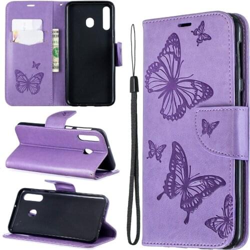 For Samsung Galaxy M10 M30 M20 Wallet Case Flip Leather Cover For Samsung M 10 M 20 M 30 Phone Case Strip