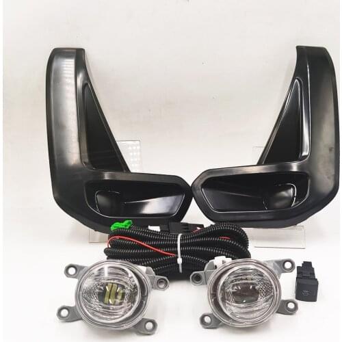 CSCSNL 1Set Car Front Bumper Fog Lamp Driving Light Set with Cable Bezel Foglight For Toyota Hilux Revo 2020 2021