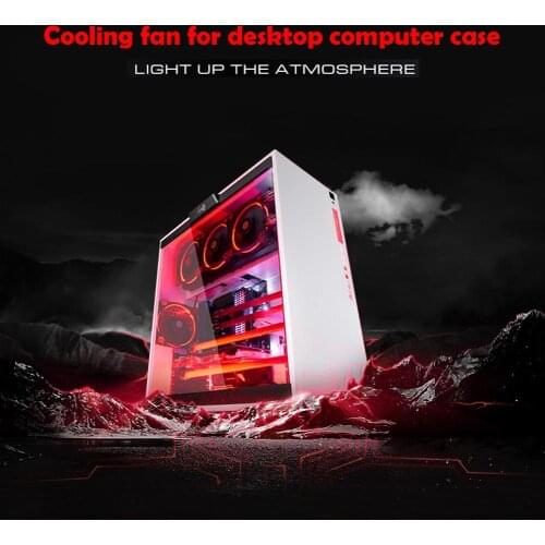 DC 12V PC Silent Cooler Computer Case CPU Cooling Fan 120mm Dual Halo Hydraulic Bearing Heat Sink Radiator