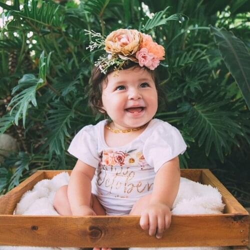 Baby Flower Crown Tieback Penoy Flower Garland Toddler Large flowers Hair accessories Girls Party Headdress Newborn Photo props