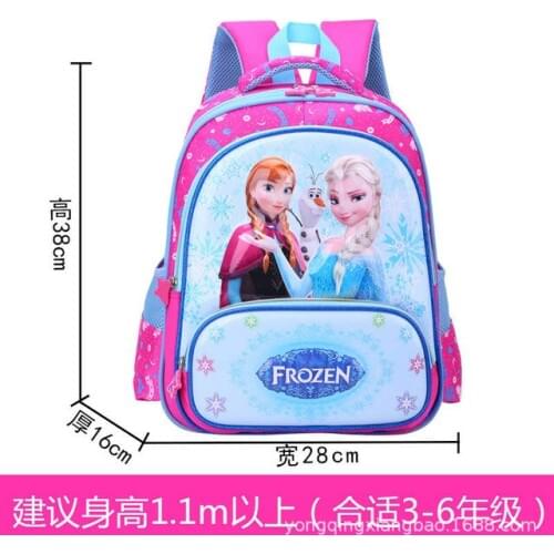 Disney new boutique 1-3 grade primary schoolbags Children cute shoulders reduce waterproof cartoon princess frozen car backpack