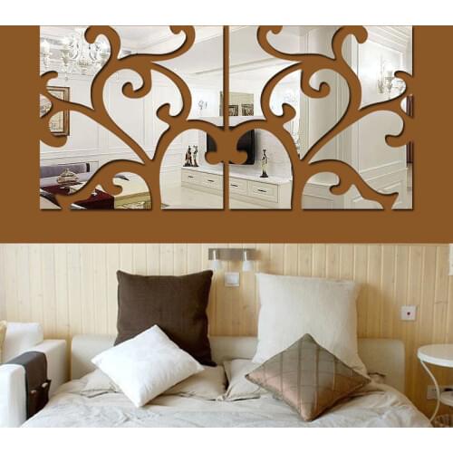 Diy Mirror Stickers Home Decor TV Background Living Room Decoration Acrylic Wall Sticker Wall Decal Art 3D Stickers Wall Decor