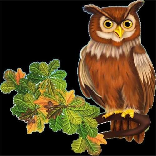 Home Decor 5D DIY Diamond Painting Animal Owl Cross Stitch Diamond Mosaic Diamond Embroidery Needlework Rhinestone Gift
