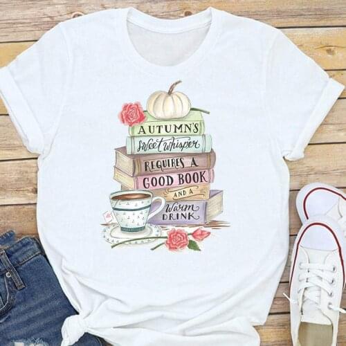 Graphic Fashion Pumpkin Spice Tees Fall Autumn Women Halloween Thanksgiving Female Mujer Camisetas Cartoon Tops Tshirt T-Shirt