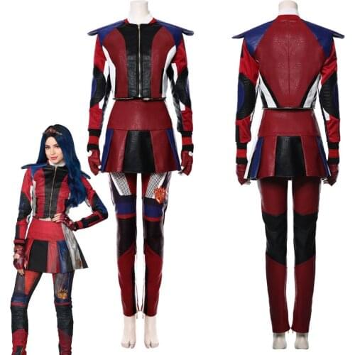 Descendants 3 Costume For Kids Evie Cosplay Costume Full Suit Outfit Halloween Carnival Costumes Tailor Made