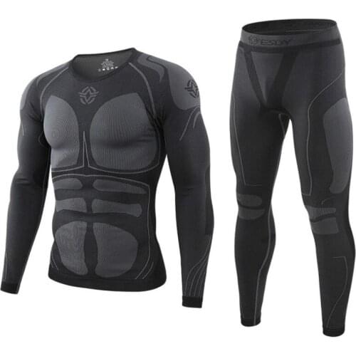 Men Sports Underwear Set Outdoor Comfortable Breathable Warm High Elastic Cycling Clothing Male Gym Fitness Quick-drying suit