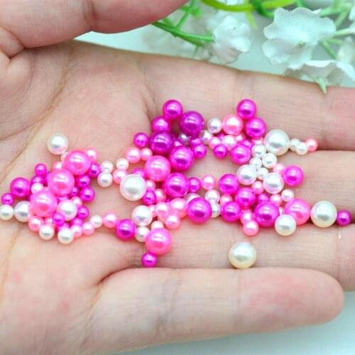 20 Gram 3mm-6mm Cherry Talk Round Pearls Assortments|DIY Shaker Cards Fillers|Silme Crafting Filler Accessories