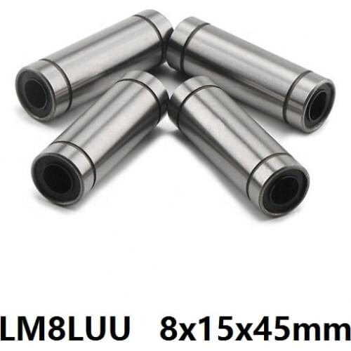 LM8LUU 8mm linear ball bearing bush bushing for 3d printer cnc parts 8x15x45mm 45mm long type LM8UU