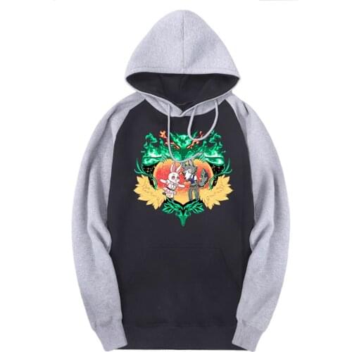 Man BEASTARS Raglan Sweatshirts Hooded Printing Casual Clothing Autumn Winter Tracksuits Harajuku Solid Hoodies Male Hoody Homme
