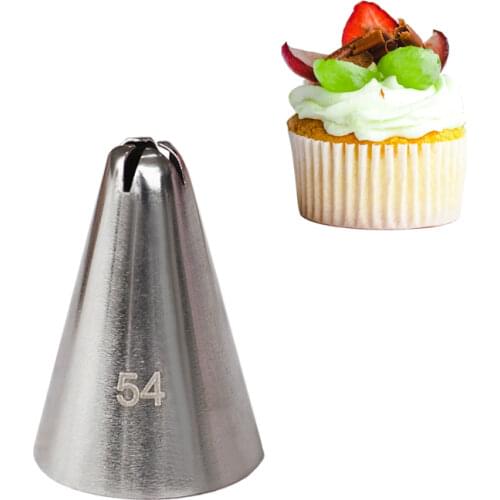 #54 Decorating cake tips stainless steel pastry nozzle Fondant Baking Tool taart decoratie KH127