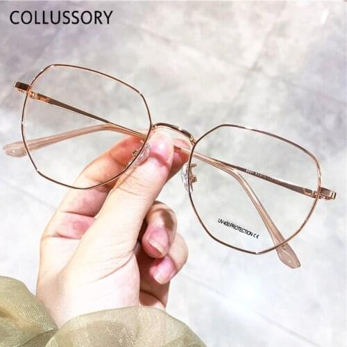 Wholesale Metal Irregular Polygon Bue Light Blocking Glasses Men Women Anti Blue Light Glasses Computer Glasses Anti Radiation