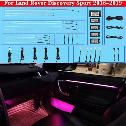 For Land Rover Discovery Sport 2016-2019 Ambient Light Sreen Control Decorative LED 10 colors Atmosphere Lamp illuminated Strip